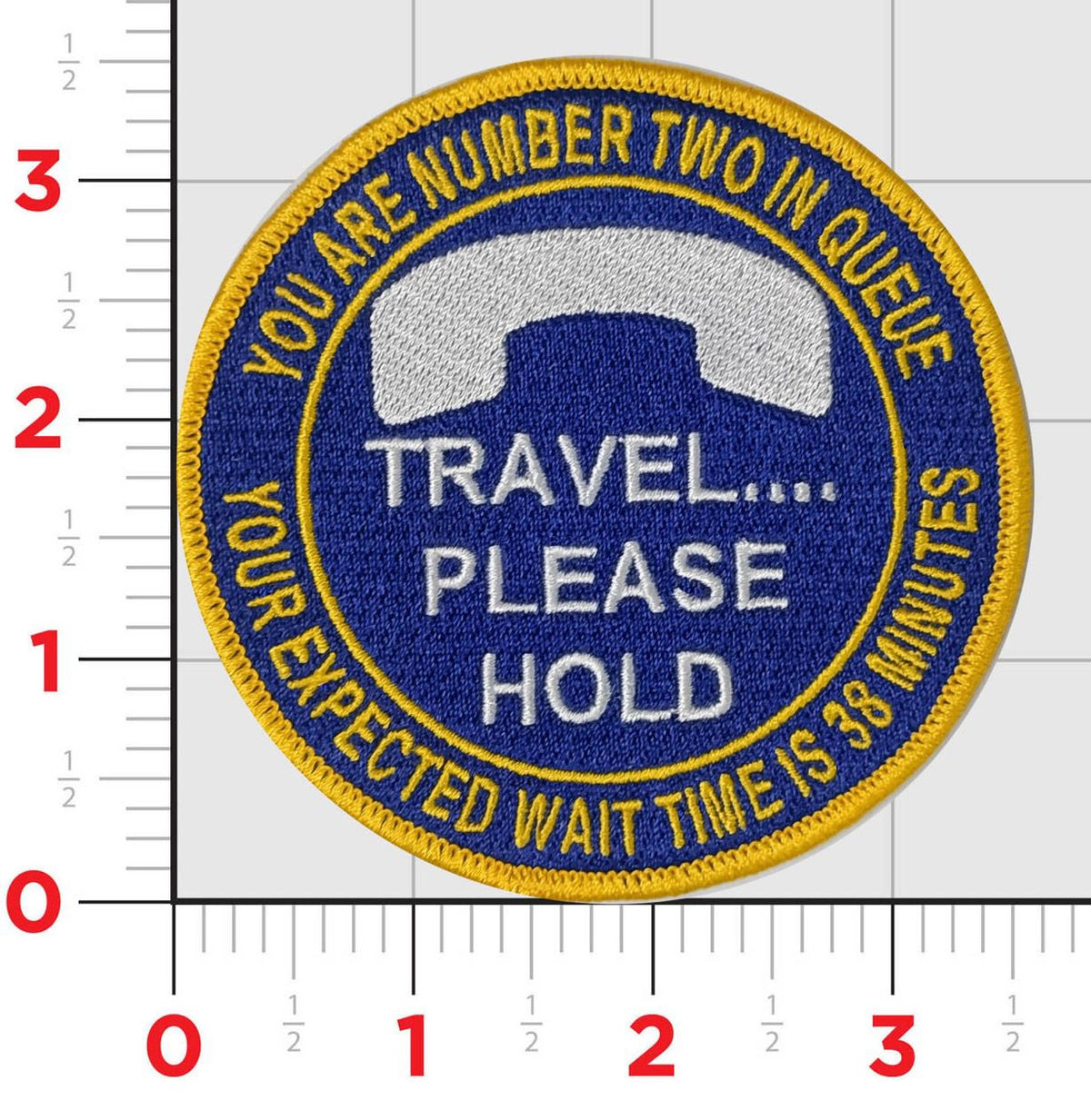 Travel...Please Hold Patch & Sticker combo
