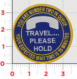 Travel...Please Hold Patch & Sticker combo