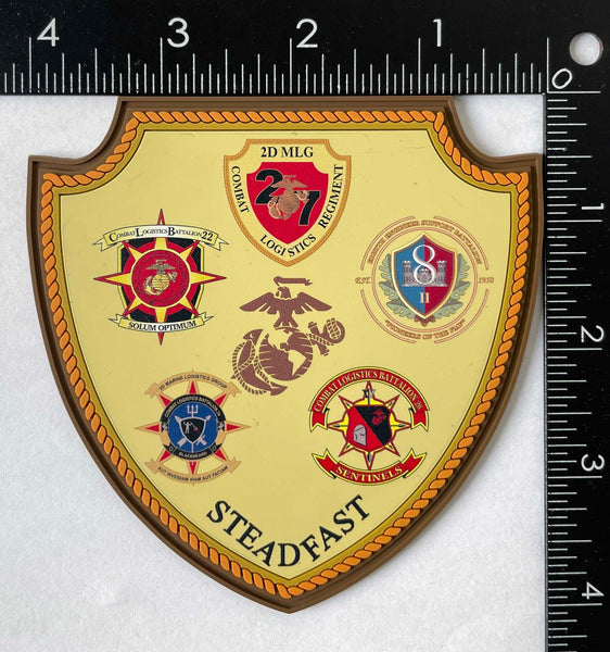 Officially Licensed USMC 2nd Marine Logistics Group PVC Patch