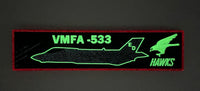 Official VMFA-533 Hawks PVC Key Ring