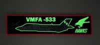 Official VMFA-533 Hawks PVC Key Ring