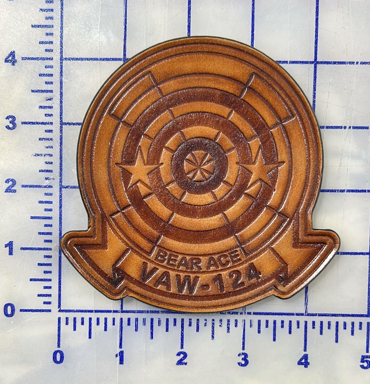 Officially Licensed US Navy VAW-124 Bear Aces Leather Patch