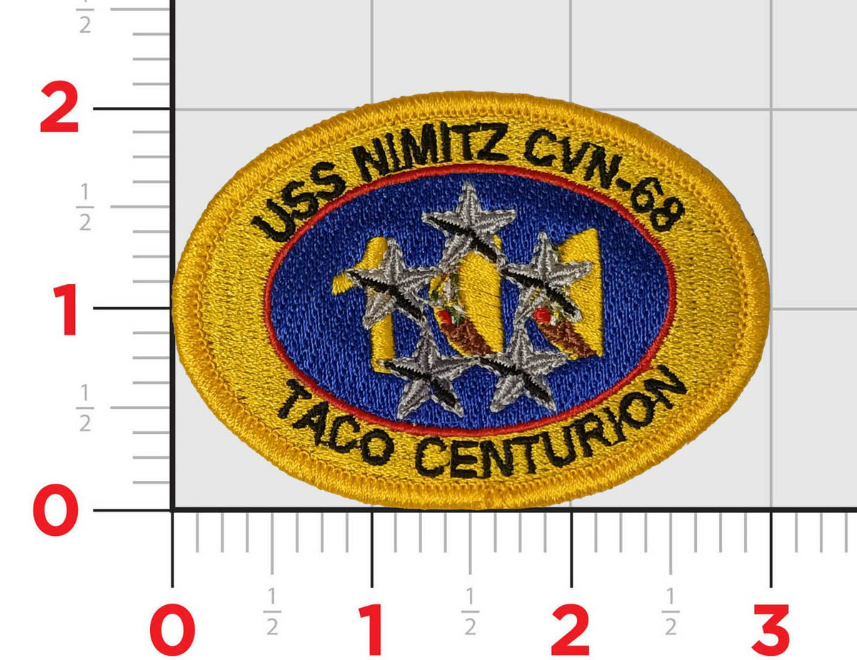 Official USS Nimitz CVN-68 Taco Centurion Patch