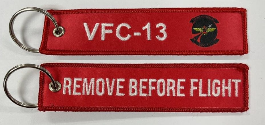 Official VFC-13 Saint Adversary Remove Before Flight Key Rings
