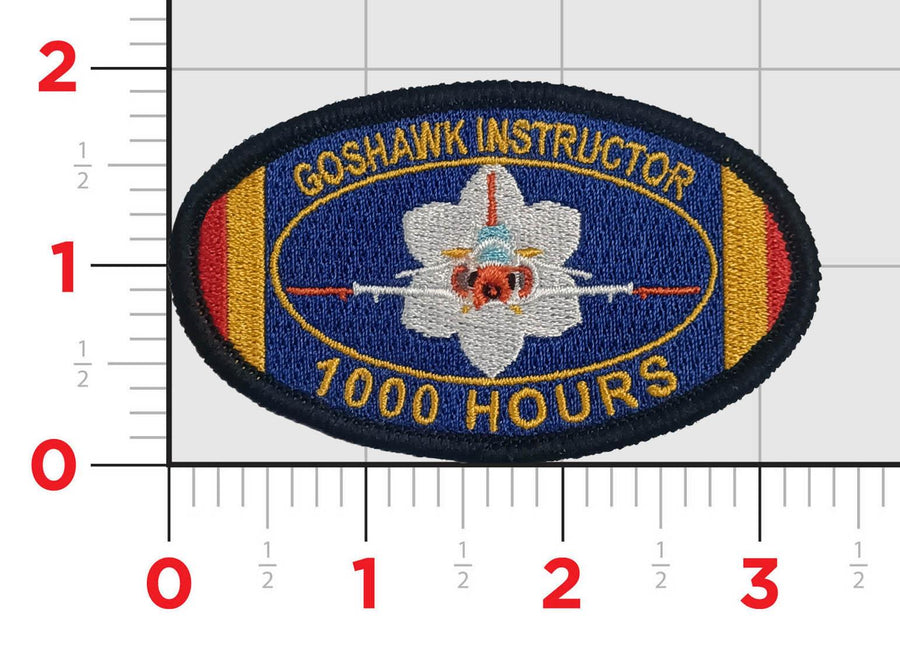Official NAS Meridian MS T-45 Goshawk Instructor Flight Hours Patches (T-45 )