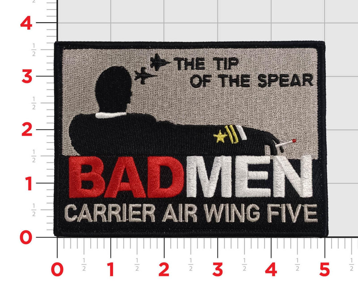 Official Carrier Air Wing  CVW-5 Badmen Tip of the Spear Patch