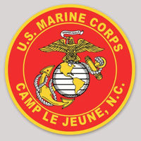 Officially Licensed USMC Camp Lejuene, NC Sticker