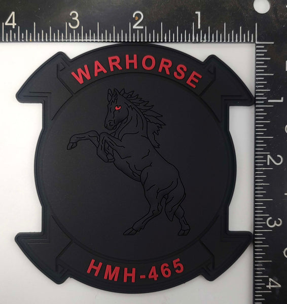 Officially Licensed USMC HMH-465 Warhorse PVC Blackout Patch