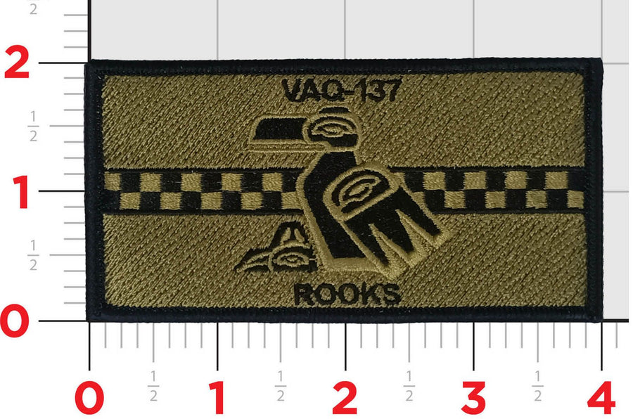 Official VAQ-137 Rooks Command Flag Patch