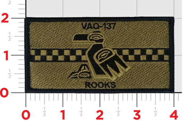 Official VAQ-137 Rooks Command Flag Patch