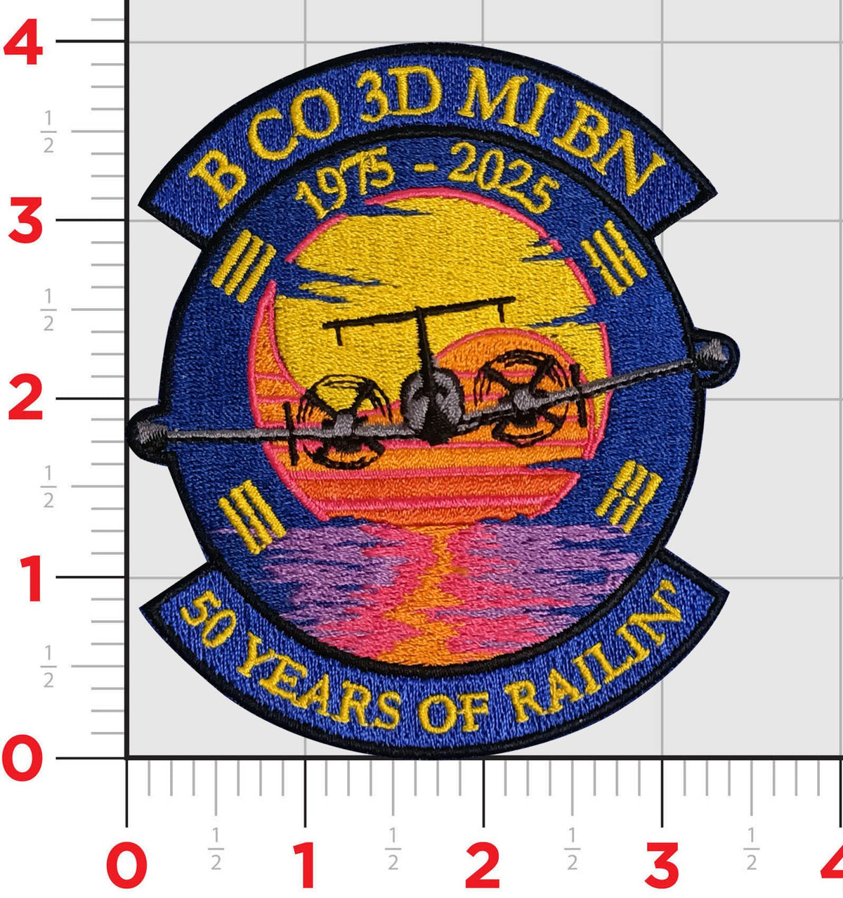 Official US Army B Co 3rd MI Battalion 50th Anniversary Patch
