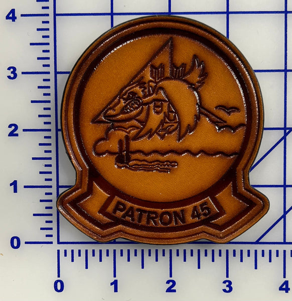 Officially Licensed US Navy VP-45 Pelicans Leather Squadron Patch