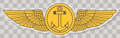 Navy Observer Wings Sticker