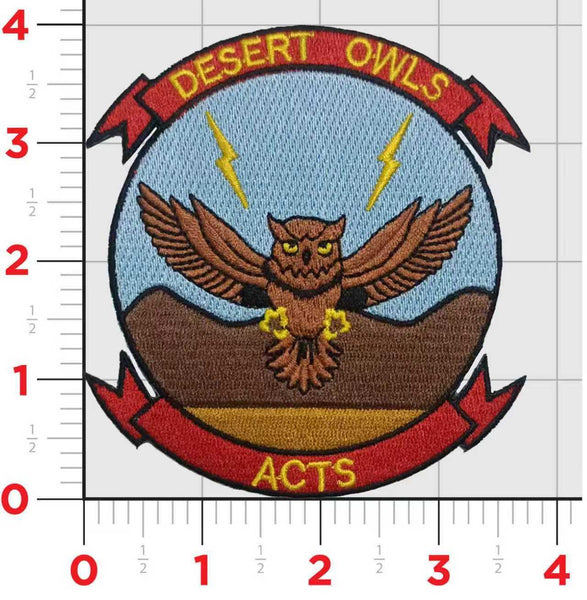 Officially Licensed USMC 29 Palms Air Control Training Squadron ACTS Desert Owls Patch
