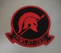 Officially Licensed USMC HMLAT-303 PVC Patches
