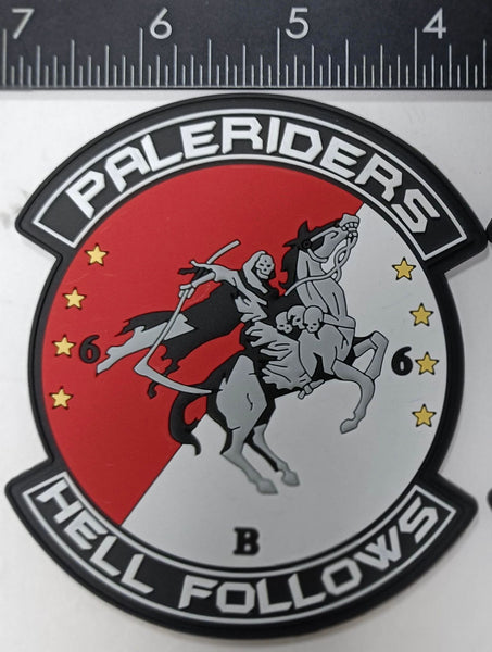 Official US Army B Company 6-6 Cav Pale Riders PVC Patches