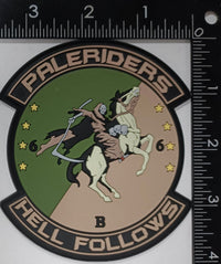 Official US Army B Company 6-6 Cav Pale Riders PVC Patches