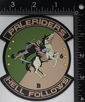 Official US Army B Company 6-6 Cav Pale Riders PVC Patches