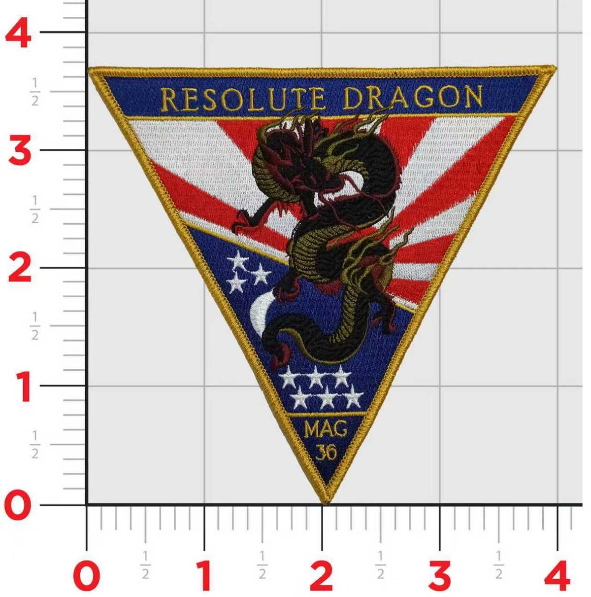 Officially Licensed USMC MAG-36 Resolute Dragon Japan Patches