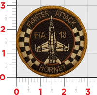 Officially Licensed USMC VMFA-312 Checkerboards Tan F/A-18 Shoulder Patch