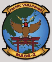 Officially Licensed USMC MASS-2 Marine Aviation Support Squadron Pacific Vagabond Sticker