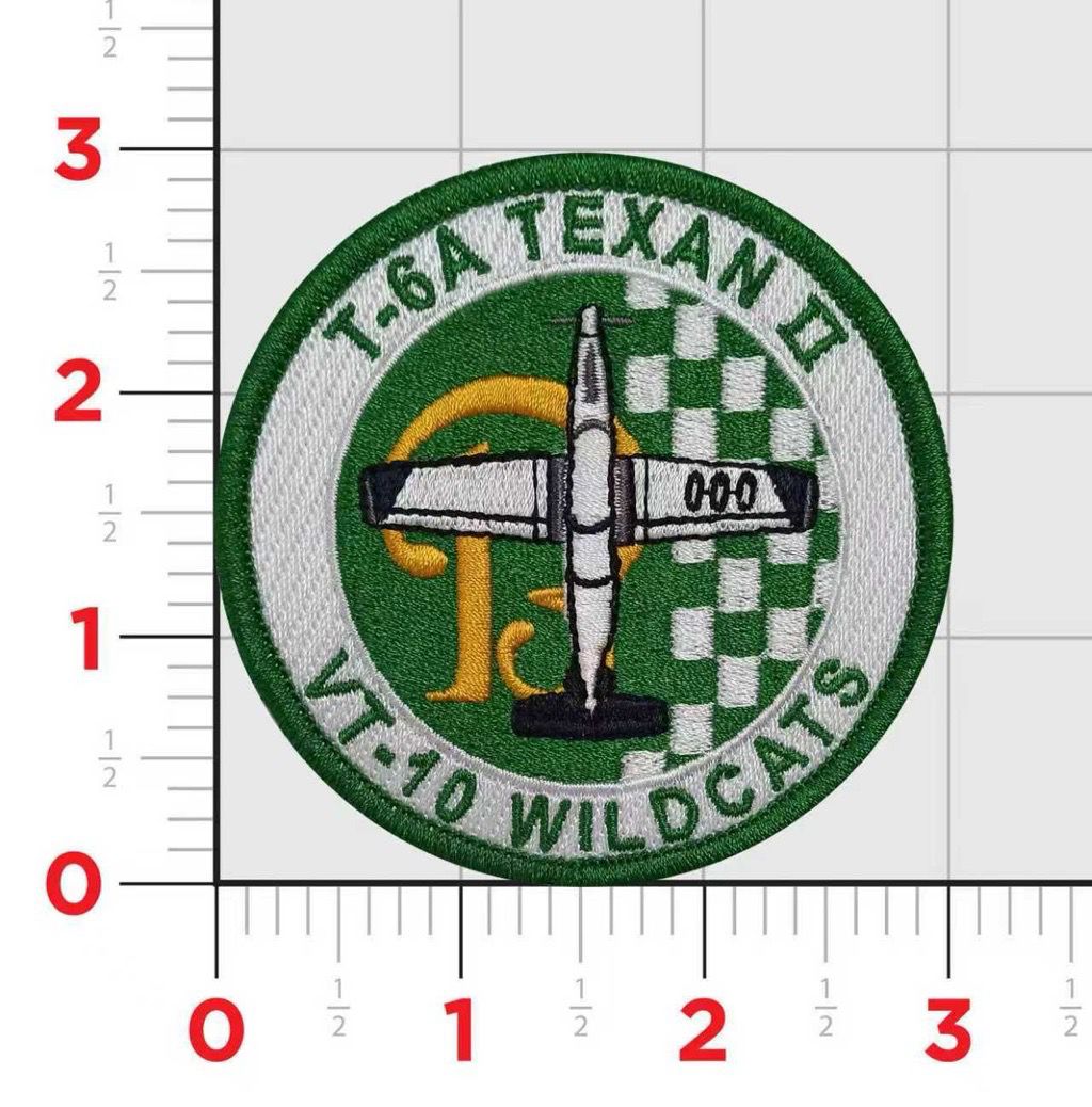 Official VT-10 Wildcats T-6 Texan II Shoulder Patches
