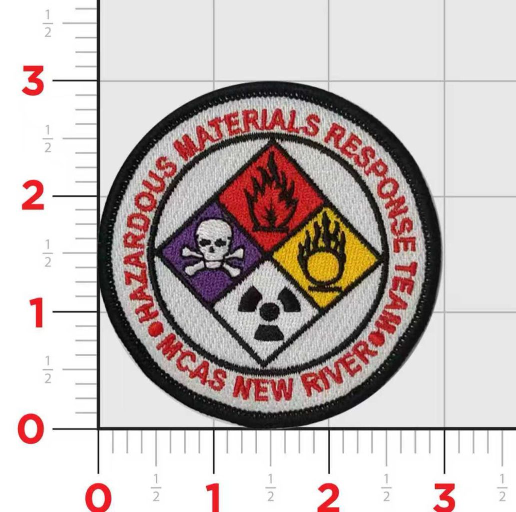 Officially Licensed USMC MCAS New River HAZMAT Response Team Patch
