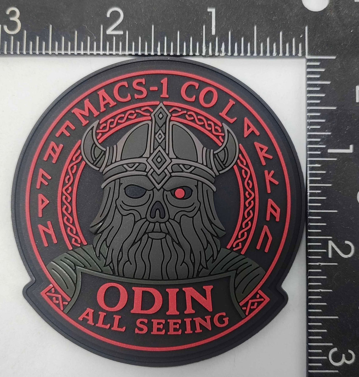 Official Marine Aviation Control Squadron MACS-1 Company L Odin PVC Glow Patch