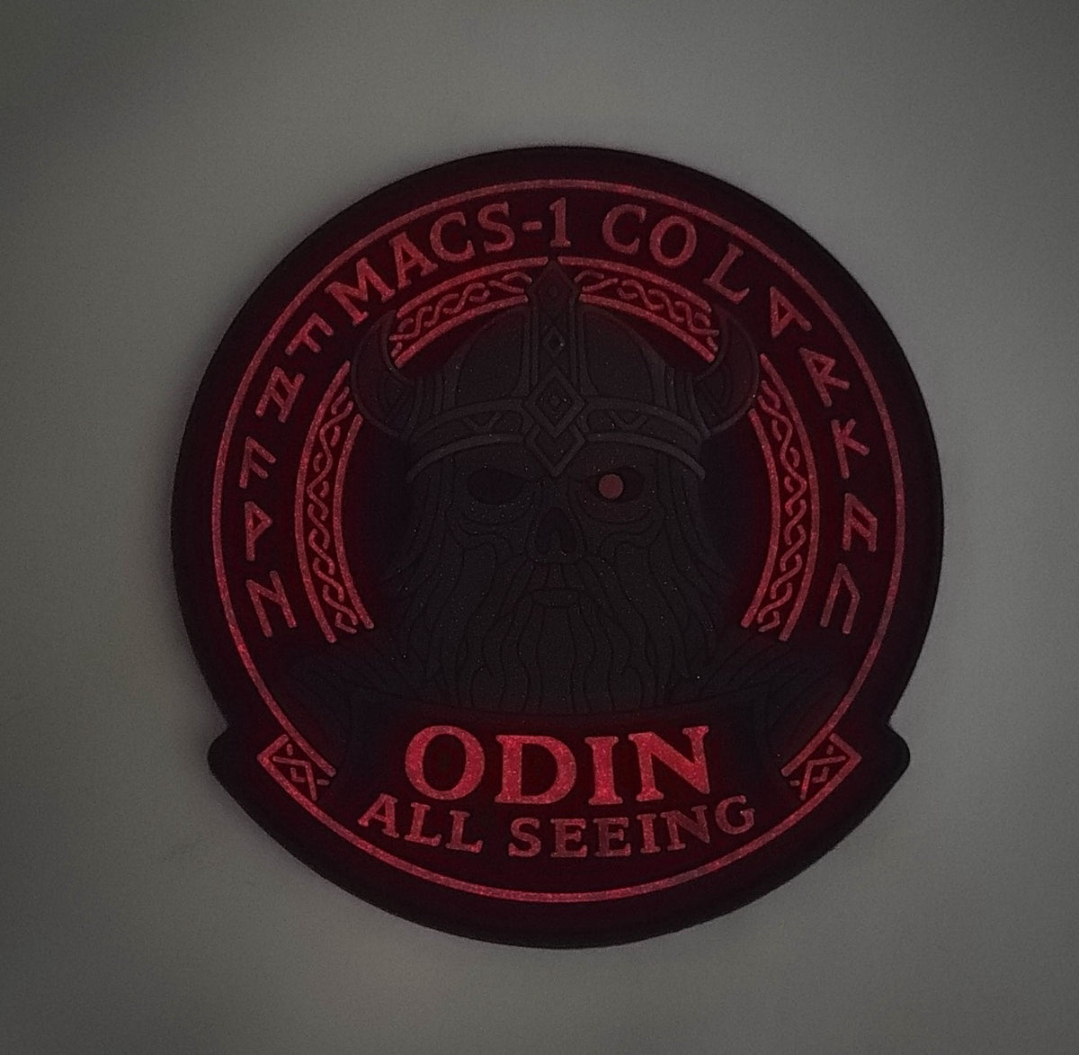 Official Marine Aviation Control Squadron MACS-1 Company L Odin PVC Glow Patch