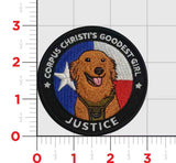 Official NAS Corpus Christi Service Dog Justice Goodest Girl Patch