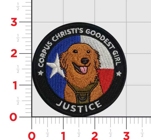 Official NAS Corpus Christi Service Dog Justice Goodest Girl Patch