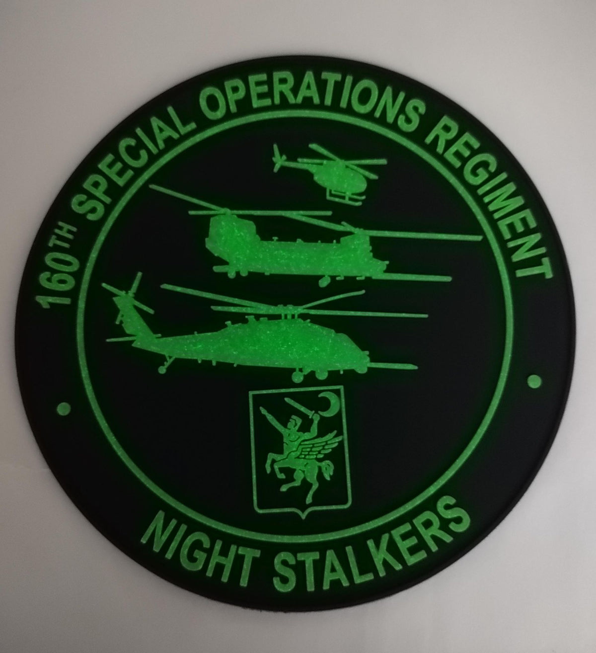 US Army 160th Special Operations Regiment SOAR Night Stalkers PVC Glow Patch