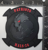 Officially Licensed MALS-26 Patriots Blackout PVC Glow Patch