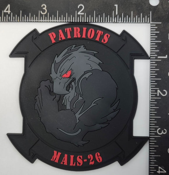 Officially Licensed MALS-26 Patriots Blackout PVC Glow Patch
