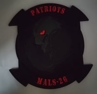 Officially Licensed MALS-26 Patriots Blackout PVC Glow Patch