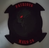 Officially Licensed MALS-26 Patriots Blackout PVC Glow Patch