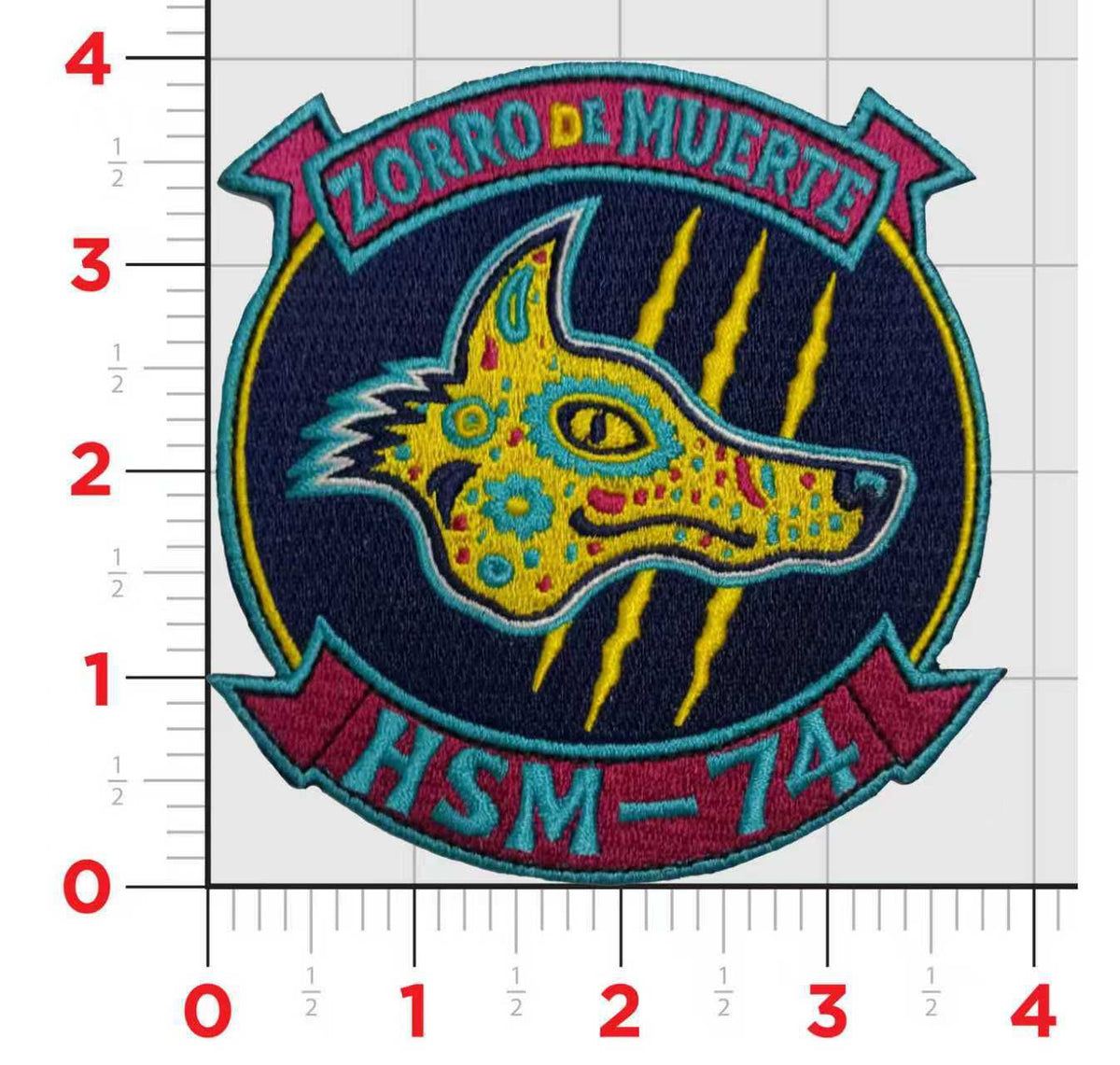 Official HSM-74 Swamp Fox Zorro De Muerte Fox Patches