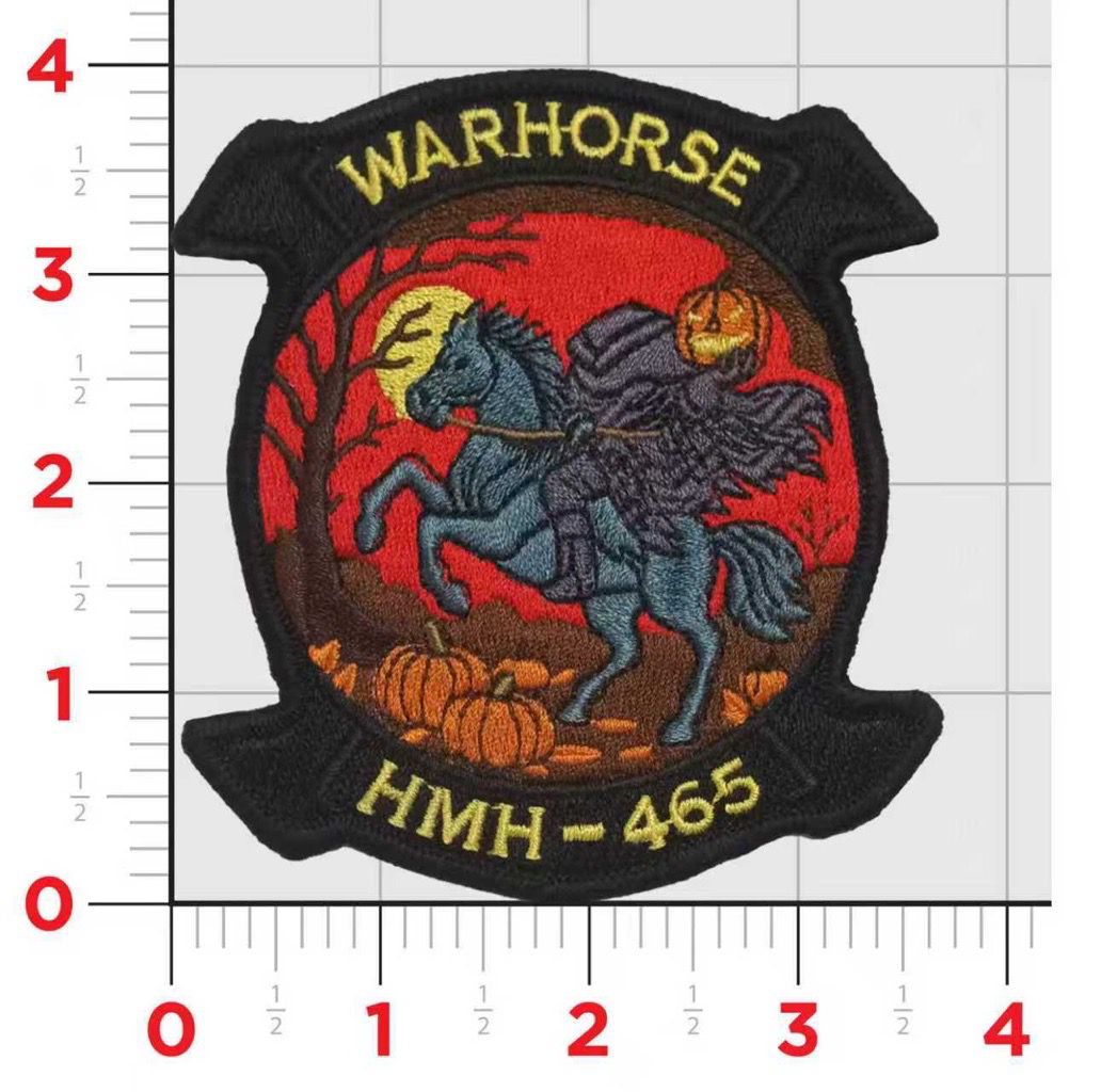 Official HMH-465 Warhorse Halloween Patch
