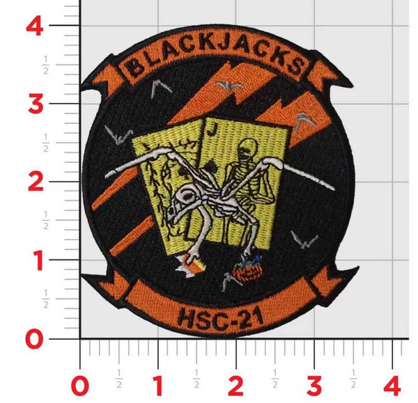 Official HSC-21 Blackjacks Halloween Patch and Name Tags