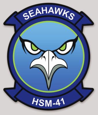 Officially Licensed US Navy HSM-41 Seahawks Squadron Sticker