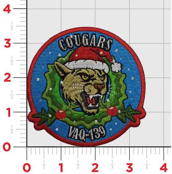 Official VAQ-139 Cougars Christmas Patch