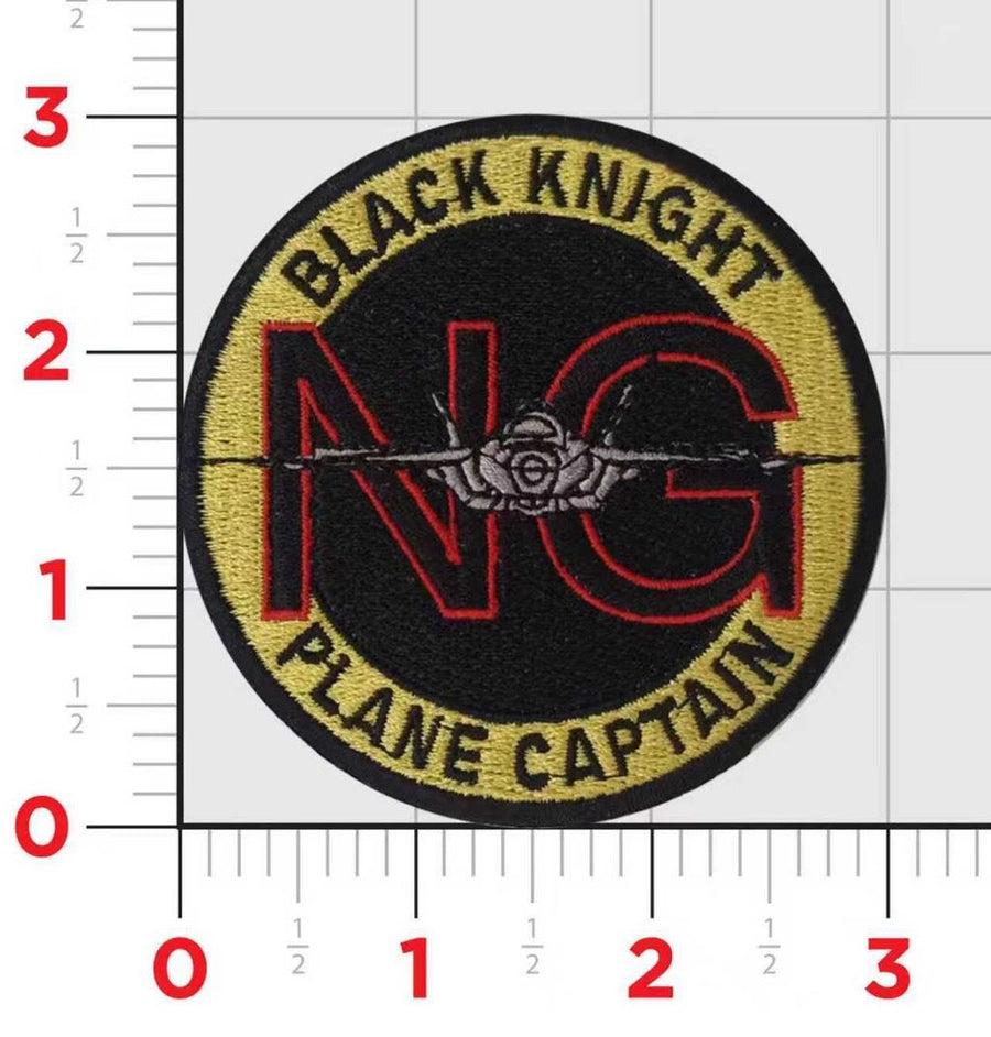 Official VMFA-314 Black Knights Plane Captain Shoulder Patch