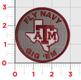 Fly Navy Texas A&M Gig 'Em Shoulder Patches