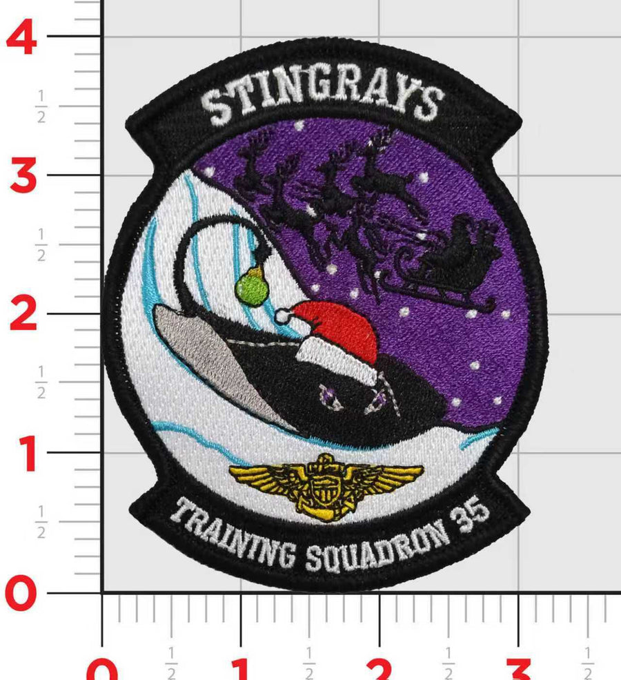 Official VT-35 Stingrays Christmas Patches and Name Tags