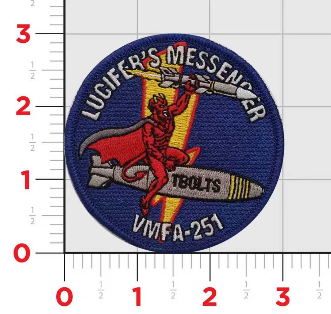 Official VMFA-251 Thunderbolts Lucifer's Messenger Shoulder Patch