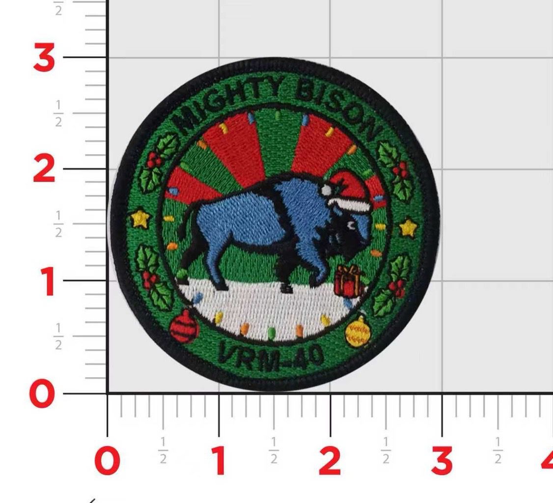 Official VRM-40 Mighty Bisons Christmas Shoulder Patch