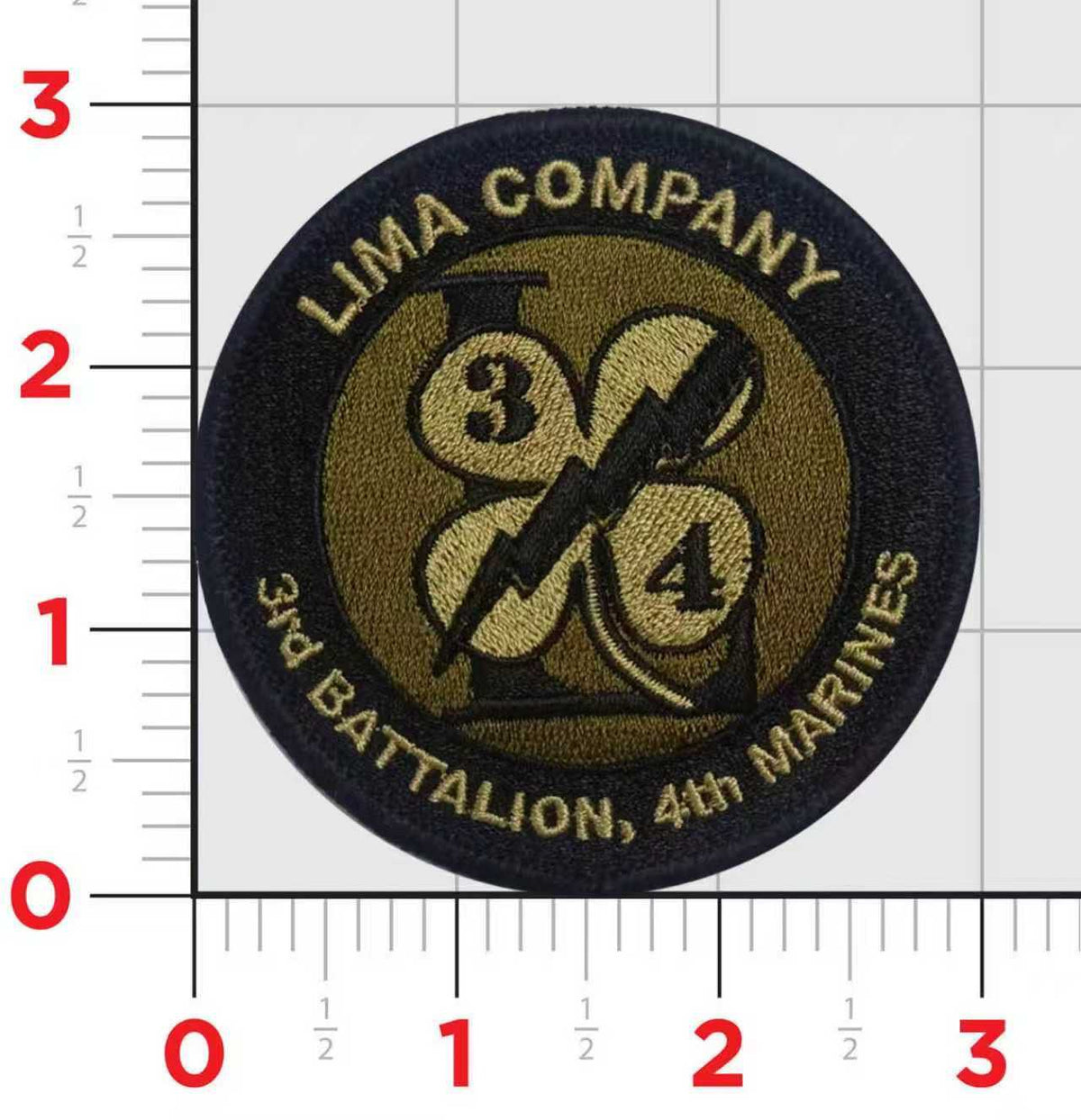 Officially Licensed USMC Lima Company 3rd Battalion 4th Marines Patch