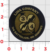 Officially Licensed USMC Lima Company 3rd Battalion 4th Marines Patch