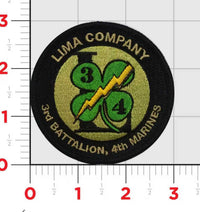 Officially Licensed USMC Lima Company 3rd Battalion 4th Marines Patch