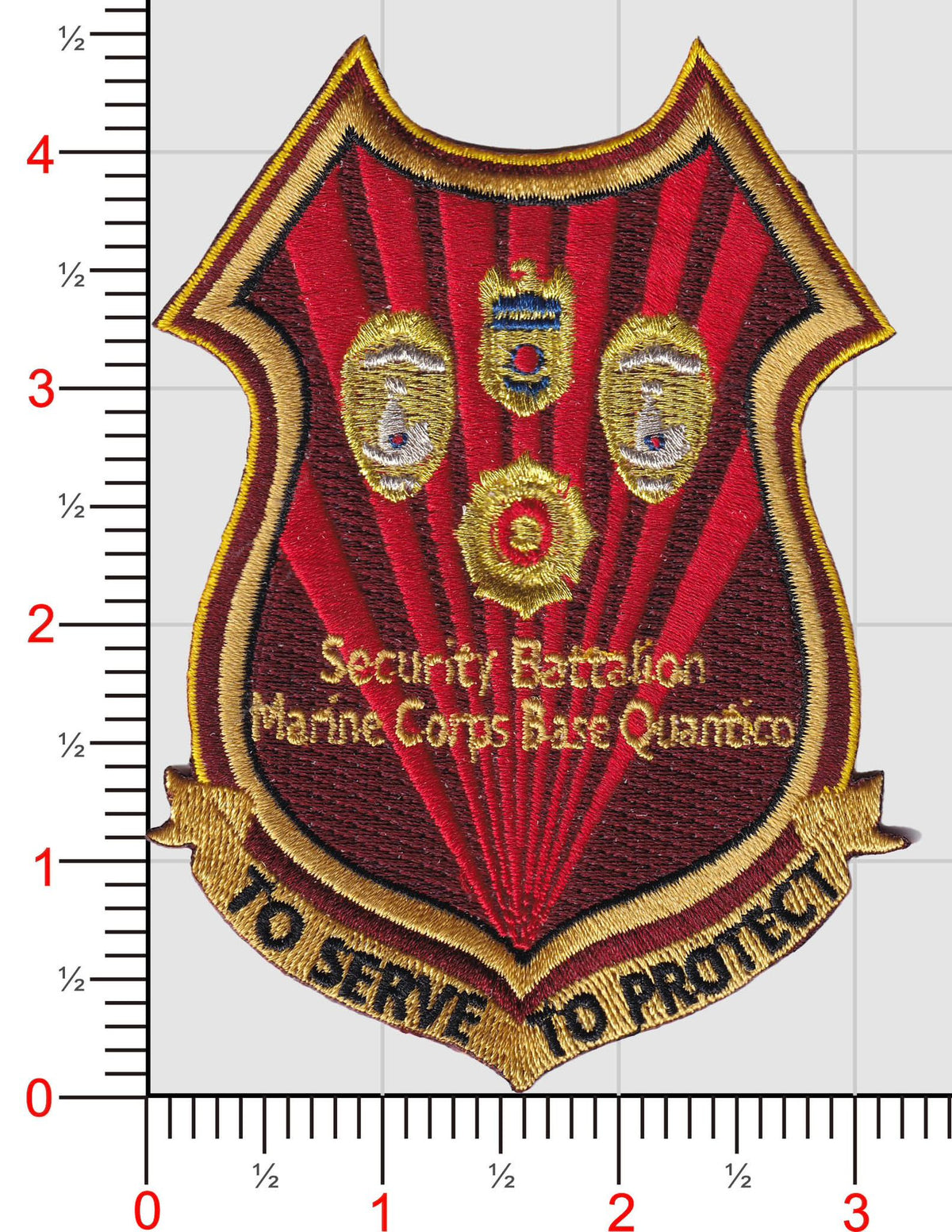 Officially Licensed USMC MCB Quantico Security Forces Battalion Patch